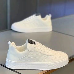 Baskets décontractées à lacets pour hommes, chaussures de planche design, plate-forme plate, chaussures de sport, chaussures de course canisées, mode