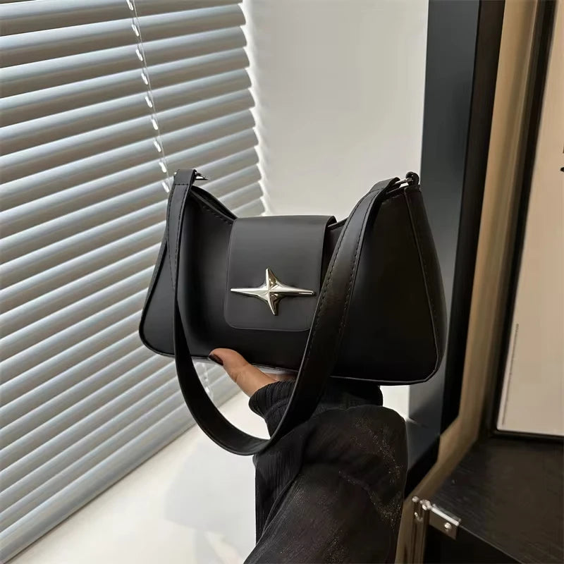 Petit sac à main classique Y2K pour femmes, marque de luxe, sacs à main Vintage en cuir PU, sacs à bandoulière pour dames, sac sous les bras quotidien, 2024