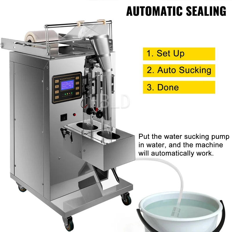 Petite machine d'emballage, machine de cachetage de sauce à l'eau, assaisonnement quantitatif, machine de cachetage de petits sacs de lait