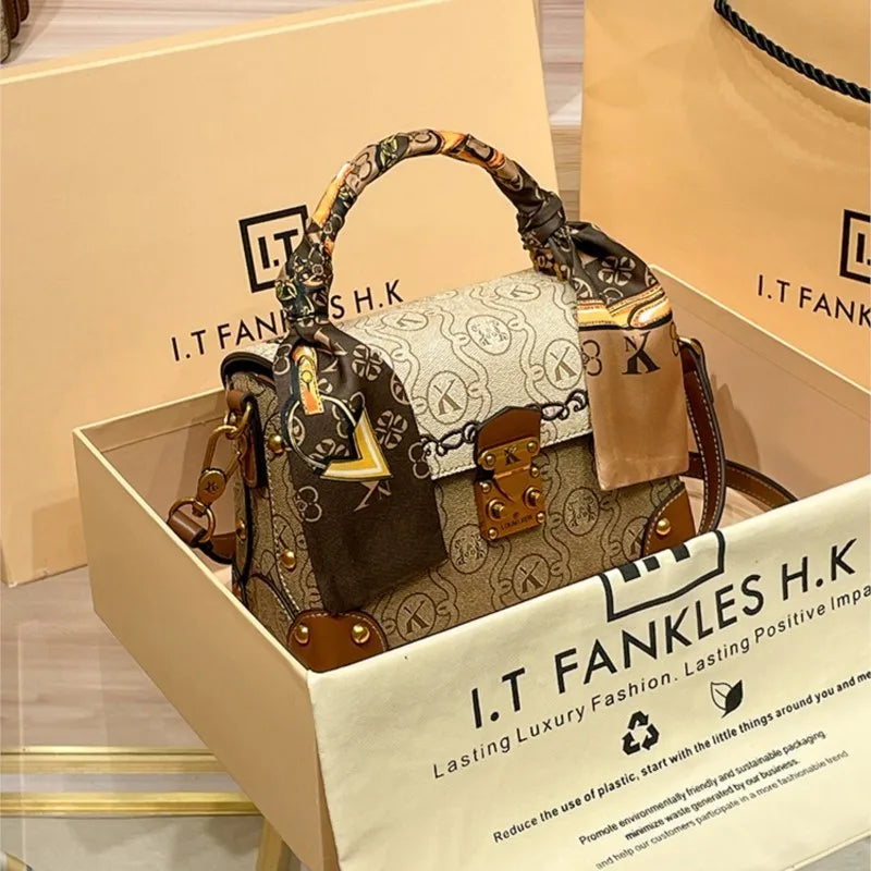 Sac à main pour femme, sac à main en cuir véritable, nouveau 2023, créateur haut de gamme, sac à bandoulière unique à la mode, petit carré