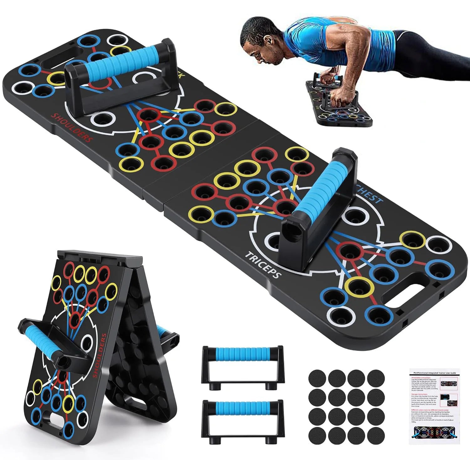 Planche de soutien Push Up, exercice multifonctionnel de la poitrine et des muscles abdominaux, planche d'entraînement domestique pour hommes et femmes, Fitness