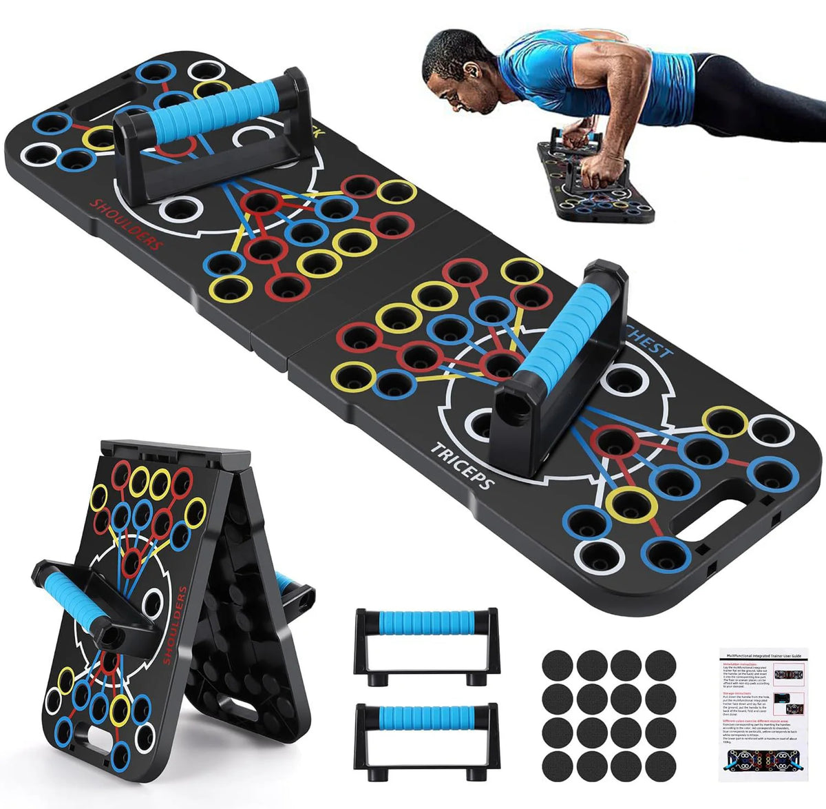 Planche de soutien Push Up, exercice multifonctionnel de la poitrine et des muscles abdominaux, planche d'entraînement domestique pour hommes et femmes, Fitness