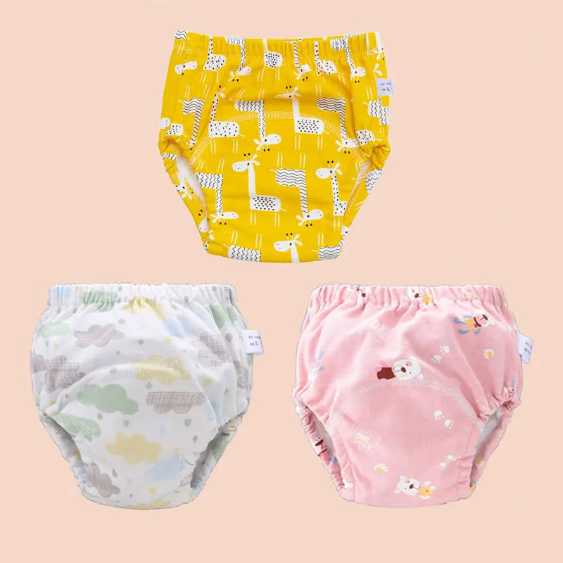 Couches réutilisables pour bébé, culottes, pantalons d'entraînement en pot pour enfants, couches en tissu écologique, toilettes lavables, couches en coton pour tout-petits