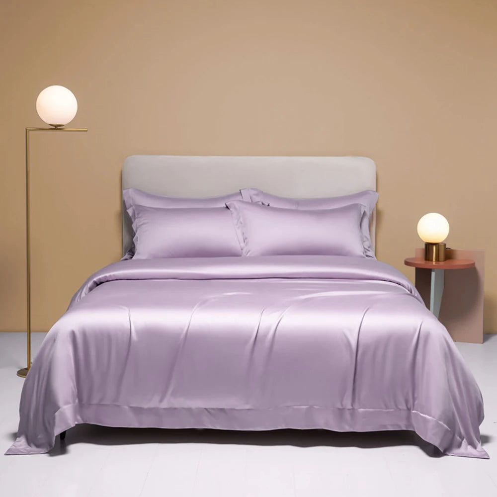 VEV-ESTHETE-Parure de Lit Rose Pur 100%, Ensemble de Literie Solide, Juste de Document athlon, Taie d'Oreiller, Drap de Lit, Juste de Couette, Double King Queen