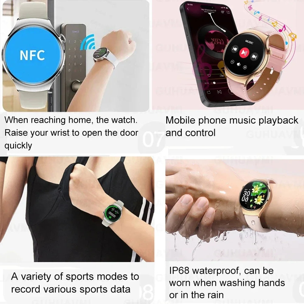 Montre connectée pour femmes, écran AMOLED HD, GPS, fréquence cardiaque, appel Bluetooth, étanche, pour l'extérieur, pour Xiaomi Ultra, nouvelle collection 2025