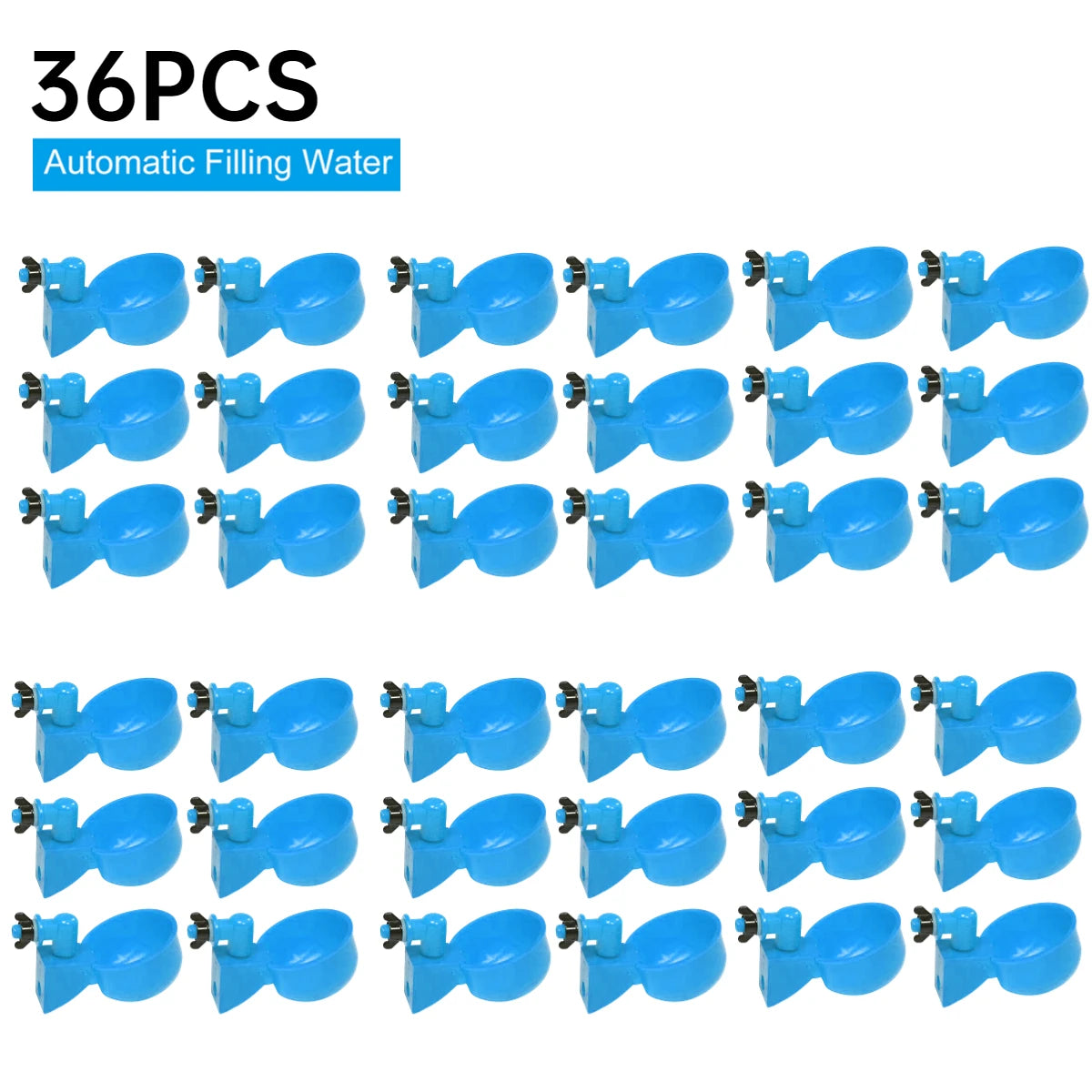 Mangeoire automatique jetable pour volaille, gobelet à boire, abreuvoir pour poussins, canard, oie, caille, 36-1 pièces