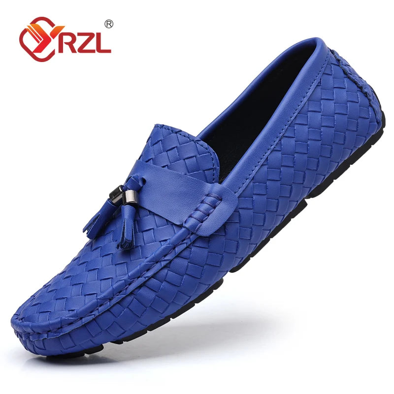 YRZL luxe hommes mocassins noirs mocassins souples sans lacet chaussures homme haute qualité hommes chaussures décontracté confortable chaussures de conduite hommes