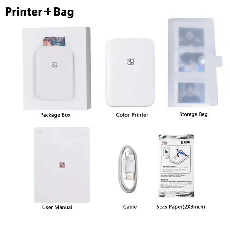 HPRT MT53 imprimante Photo couleur Portable Mini imprimante Bluetooth Mobile HD poche Machine d'impression 2x3 pouces fabricant cadeau nouveau