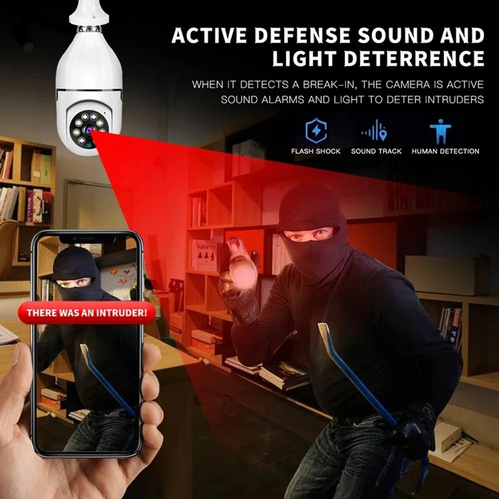 HONTUSEC YI IOT 5G 2.4G 4MP Wifi ampoule caméra couleur Vision nocturne caméra de sécurité Audio bidirectionnel suivi automatique PTZ bébé moniteur