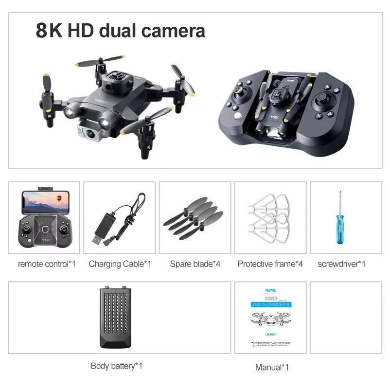 XIAOMI 4DRC V30 Mini Drone avec caméra HD 4K 1080P FPV RC Drones professionnel cinq côtés évitement d'obstacles hélicoptère Drone jouet