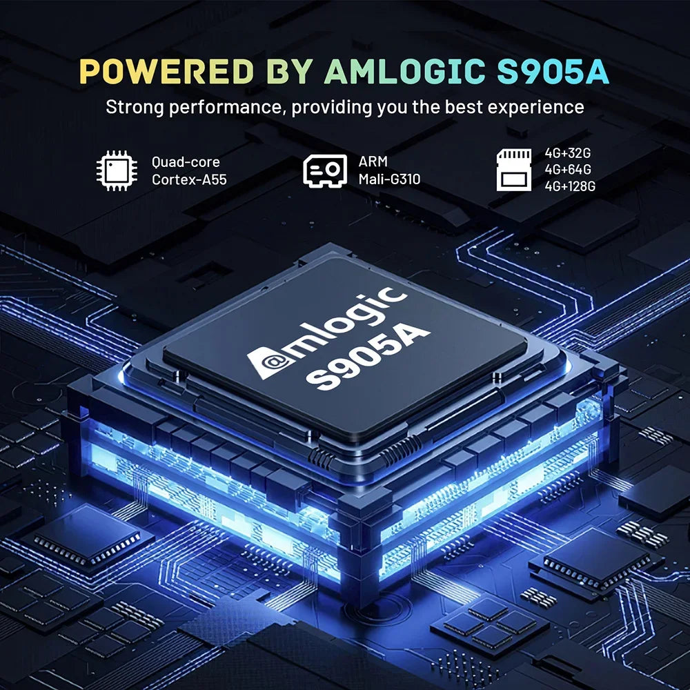 Woopker Smart TV Box Android 14 Amlogic S905A HK1 RBOX X50 4K 4GB RAM 128GB ROM double bande WiFi 2.4G/5G BT 5.x lecteur multimédia