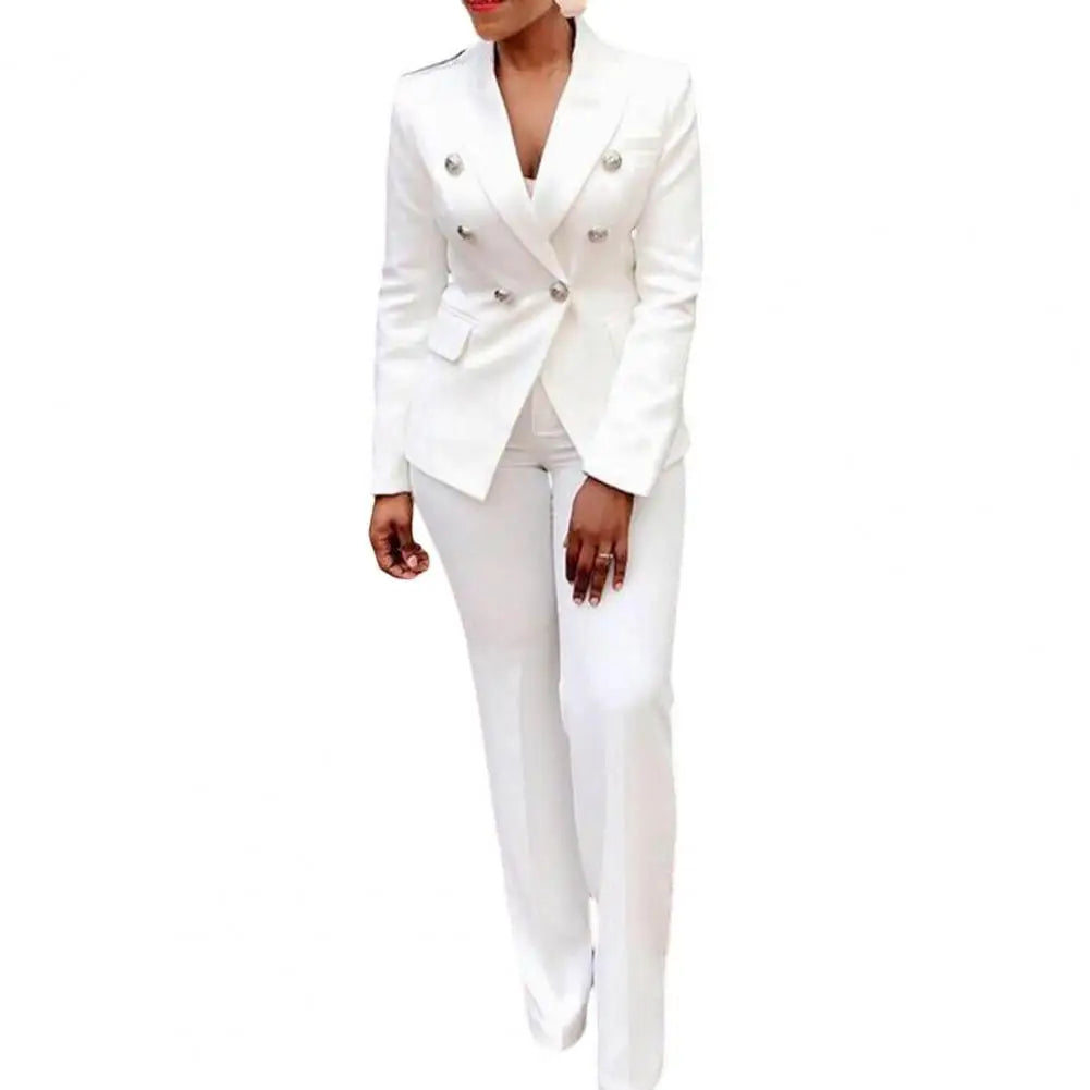2 pièces/ensemble Blazer pantalon costume à la mode chaud taille haute pour vacances costume veste pantalon ensemble bureau Blazer pantalon ensemble