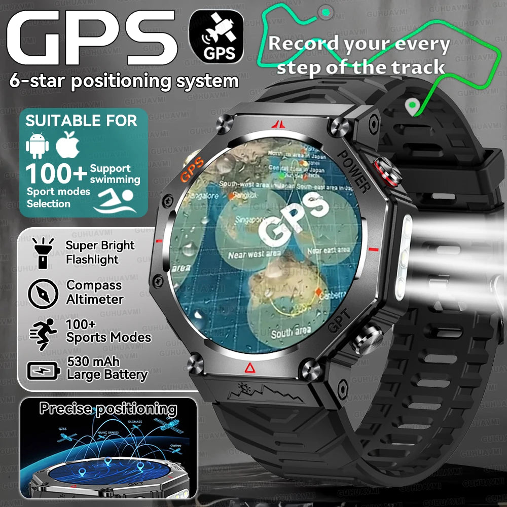 Nouveau t-rex 3 Ultra extérieur GPS montre intelligente 5TM étanche intégré double bande GNSS altimètre sport natation hommes montres intelligentes militaires