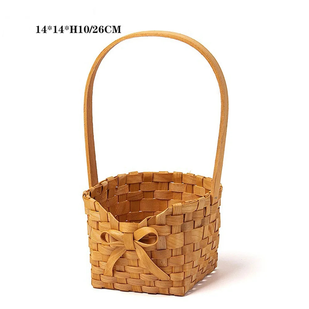 Panier de fleurs fait à la main, tissage à la main, Mini panier de fleurs, boutique de fleurs, Arrangement de fleurs, emballage, rangement d'accessoires de photographie