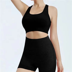 Ensemble de Yoga Shorts de gymnastique femmes Sport soutiens-gorge brassière hauts d'entraînement pour femmes vêtements de Yoga Fitness Leggings ensemble de gymnastique ensembles de Yoga sans couture
