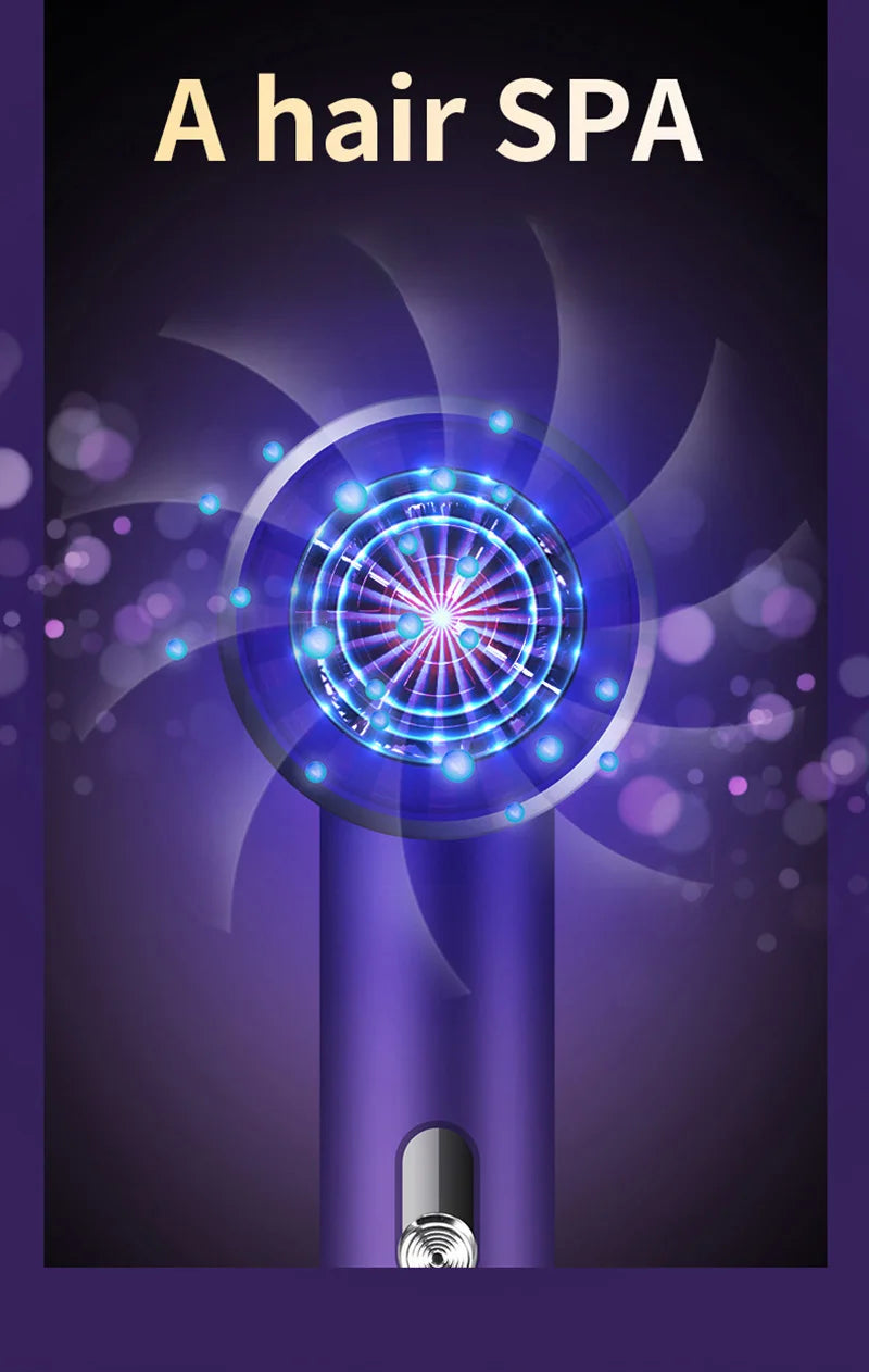 Sèche-cheveux professionnel, souffleur ionique négatif, sèche-cheveux électrique à grande vitesse, température constante, séchage rapide, 2025