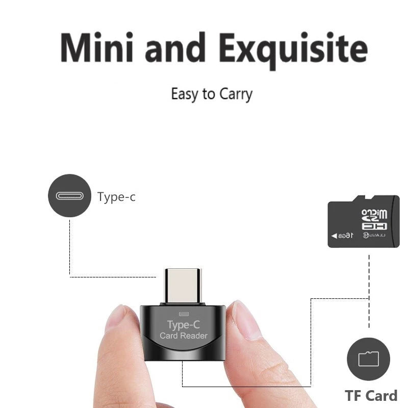USB 3.1 portable de type C USB-C TF Micro SD OTG Adaptateur Lecteur de carte mémoire de type C pour Samsung Macbook Huawei LeTV