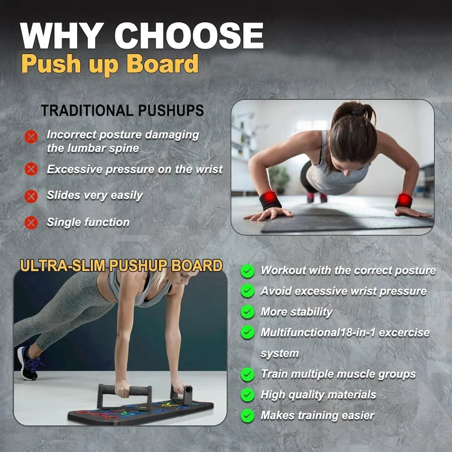 Planche de poussée équipement de gymnastique barre d'exercice à domicile planche de Sport Fitness abdominale Abs entraînement pompes supports équipement de poitrine