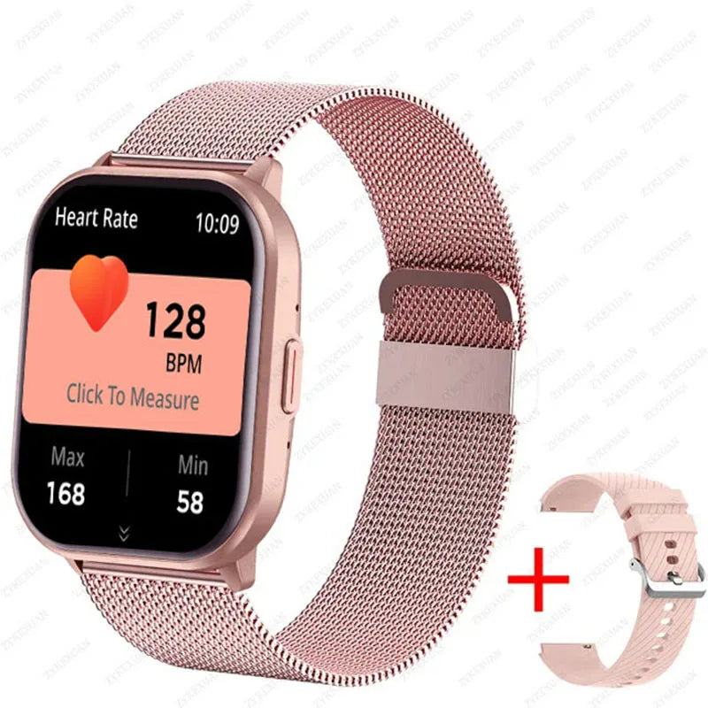 2024 New For Huawei Xiaomi 100+ Sports Mode Smart Watch Men Women Heart Rate Blood Pressure HD Bluetooth Call Smart Watch Men's