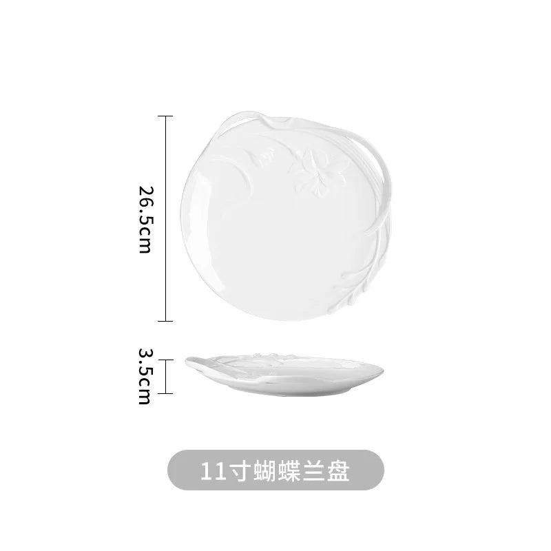 Bol à fleurs, assiette, tasse et vaisselle à main en Relief européen, ensemble pour le thé de l'après-midi à la maison, assiette d'exposition en céramique exquise