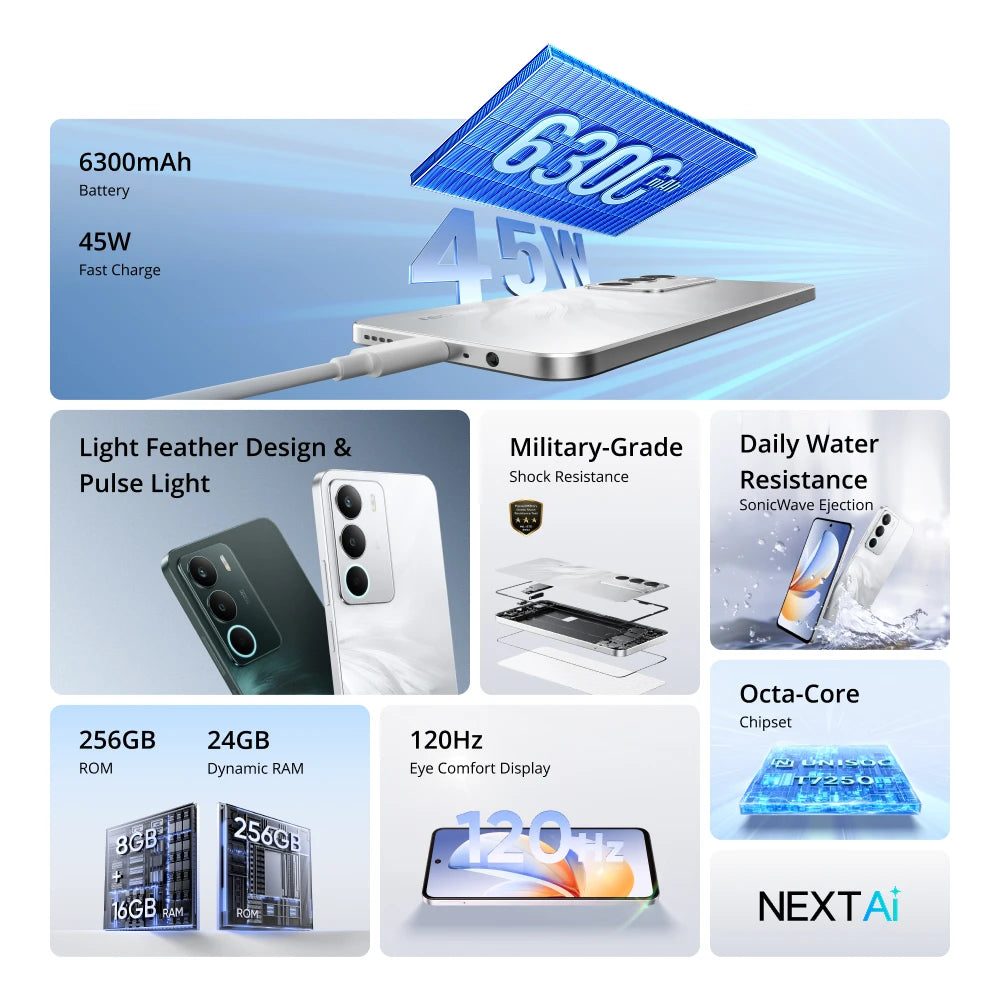 [Première mondiale] realme C71 Smartphone 6300mAh batterie 45W Charge 6.67 "120Hz affichage 50MP AI caméra UNISOC T7250 Chipset NFC