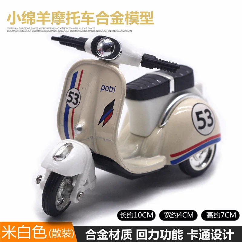 Mignon moulé sous pression en alliage métal voiture Bus moteur Tricycle moto Taxi modèle jouet enfants cadeau d'anniversaire