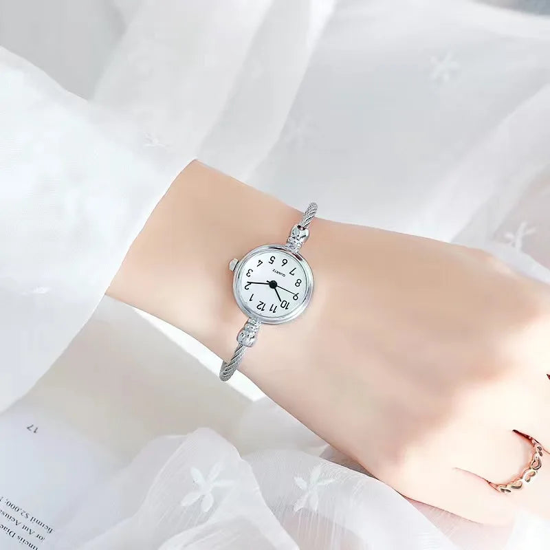 YIKAZE petit Bracelet en or montre de luxe en acier inoxydable rétro dames montre-Bracelet à Quartz mode décontracté mince chaîne montres