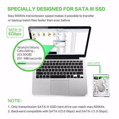 Câble USB 3.0 2.0 SATA 3, adaptateur Sata vers USB 3.0 jusqu'à 6 Gbps, prise en charge du disque dur SSD externe de 2.5 pouces, câble Sata III à 22 broches