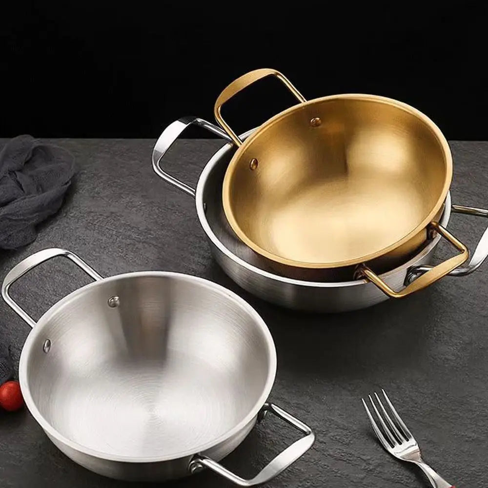 Casserole en acier inoxydable, casseroles sèches, cuisine domestique, fruits de mer, riz, poêle Paella, assiettes de pique-nique, ustensiles de cuisine avec poignée pour la cuisine