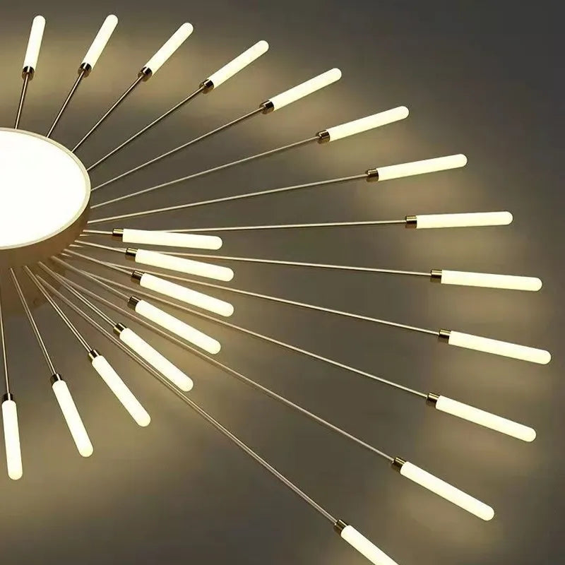 Modern LED Chandelier For Living Room Bedroom Home Roof Indoor Gold Metal Ceiling Lamp With Remote Control Lighting Lustre Decor