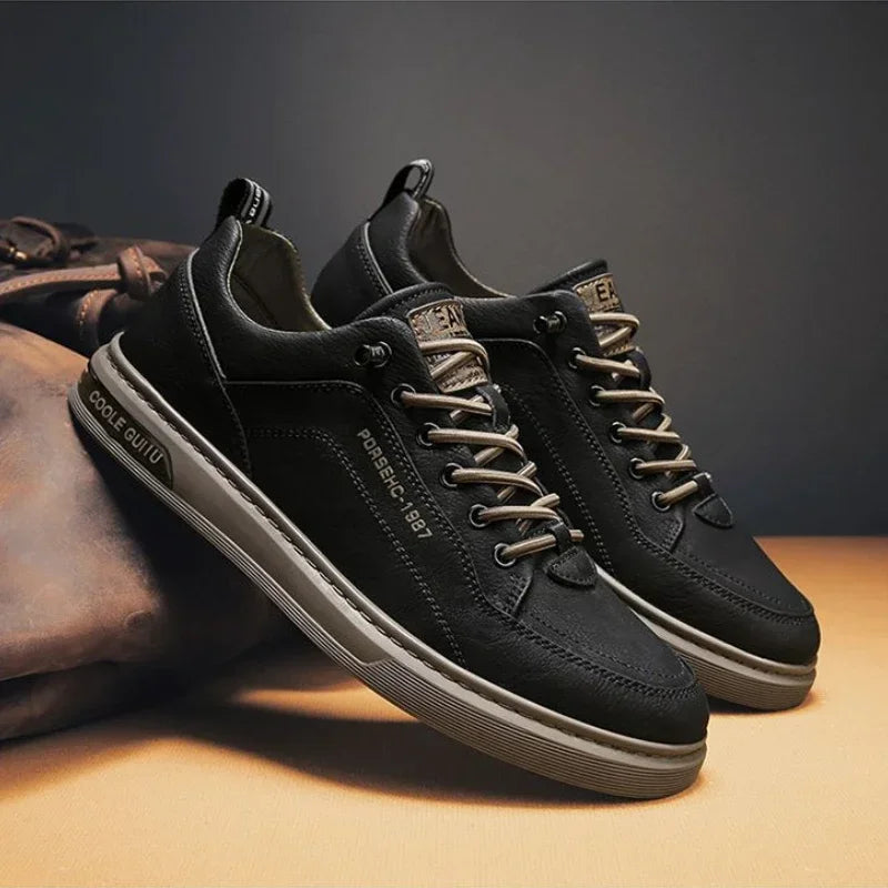 Baskets décontractées en cuir pour hommes, chaussures confortables et imperméables, grande taille 39-44, printemps 2023