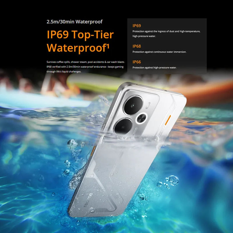 Realme 14 5G Smartphone Snapdragon 6 Gen 4 Chipset 120Hz 6.67 pouces AMOLED affichage 6000mAh batterie NFC Google Play téléphone portable