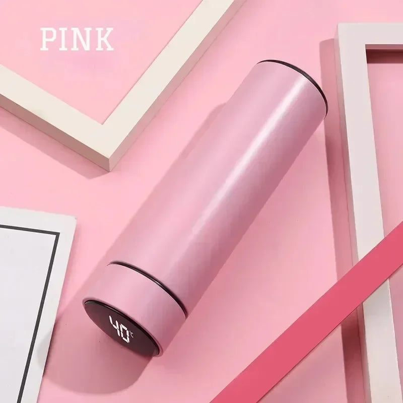 Bouteille Thermos en acier inoxydable de 500ml, avec affichage numérique de la température, tasse de mesure intelligente de la température, flacon sous vide