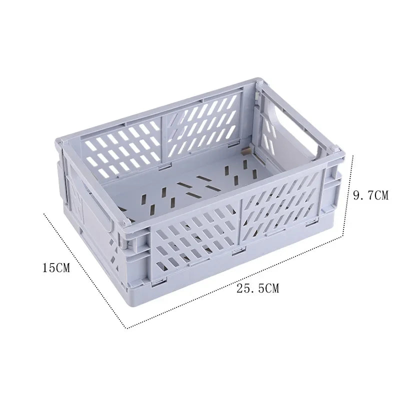 Caisse de rangement pliable en plastique, panier pliable, empilable, mignon, maquillage, bijoux, jouets, boîtes pour boîte de rangement, organisateur Portable
