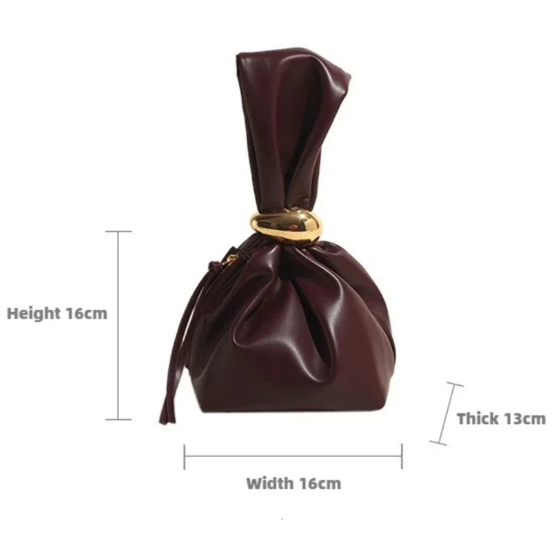 Pochette personnalisée en cuir souple pour femmes, Mini pochette seau plissée de luxe de styliste, sacs de soirée de fête à fermeture éclair latérale de tempérament