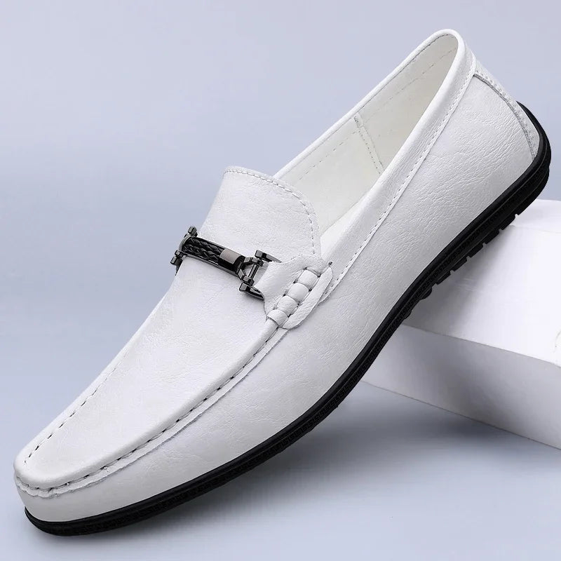 Marque de luxe hommes mocassins mode printemps automne chaussures décontractées nouveaux hommes confortables conduite appartements en cuir véritable mocassins chaussures de marche