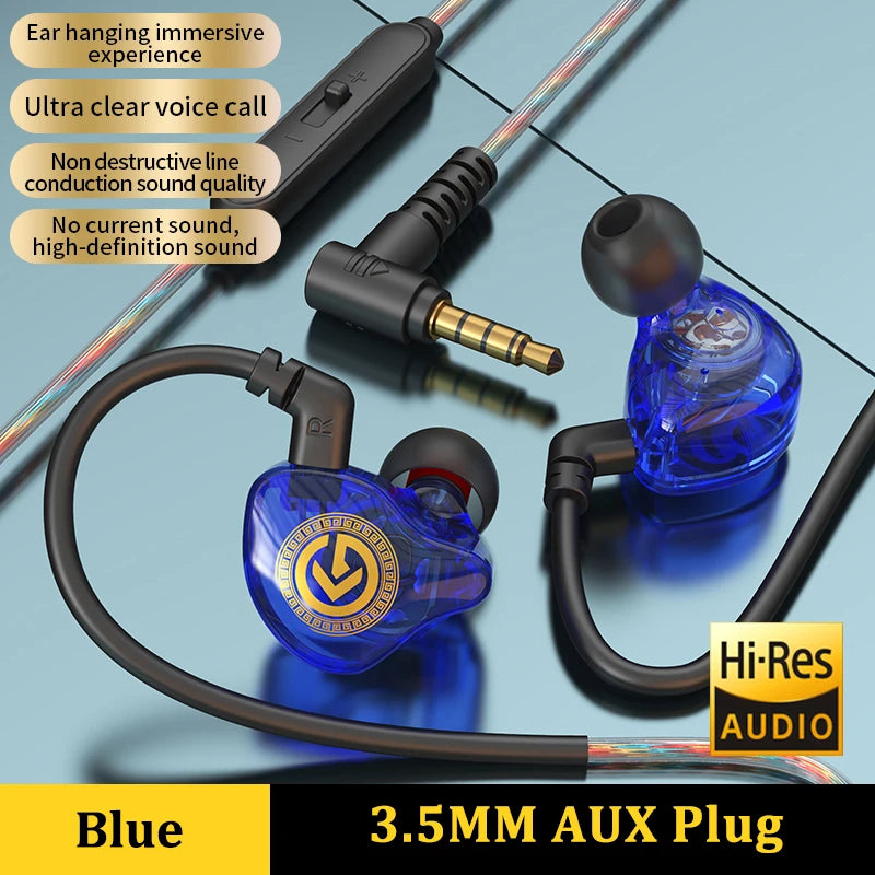 Écouteur filaire 3,5 mm Type C Puce numérique dans l’oreille Casque contrôlé par fil avec micro pour iPhone 15 Android Samsung