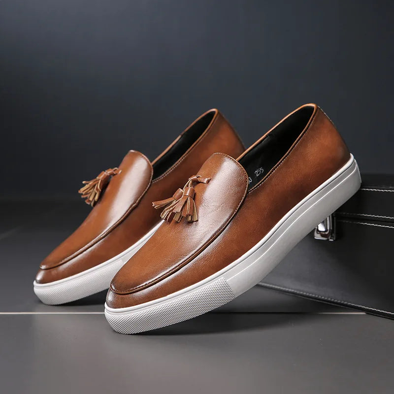 Chaussures d'été décontractées en cuir pour hommes, mocassins de conduite confortables, à enfiler, de fête, à la mode, italie