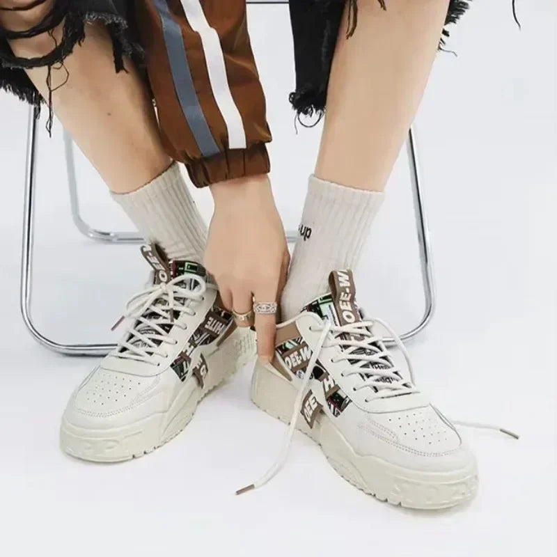 Chaussures de mode pour hommes nouvelles chaussures de Skateboard plate-forme espadrilles décontractées Design tendance Patchwork maille hommes chaussures Tenis Masculino