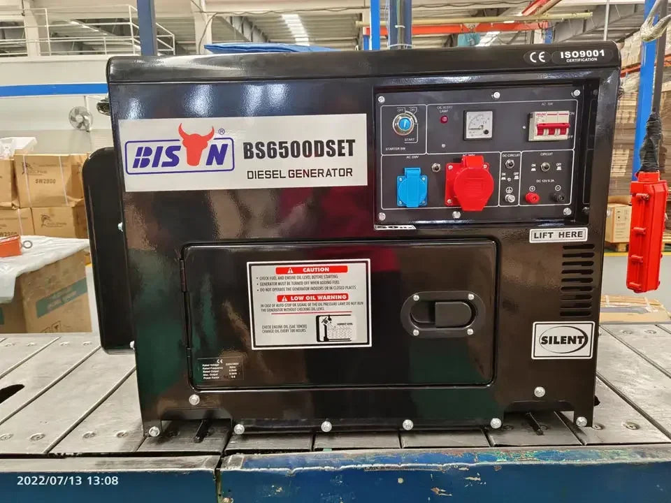 Générateur diesel silencieux électrique de secours, démarrage électrique, monophasé, triphasé, 3KW, 5KW, 6KW, 50Hz