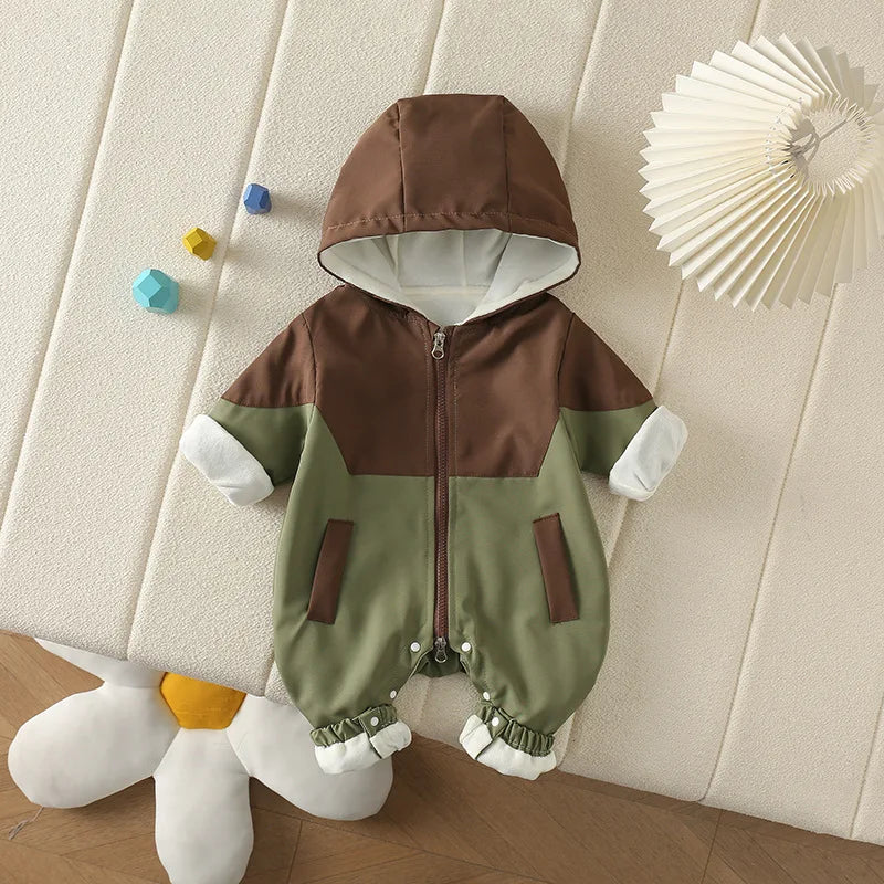 IYEAL-Sweat à capuche pour bébé garçon, combinaison Stormtrooper, manteau d'épissage, beau document, édition coréenne, sourire, nouveau, automne et hiver