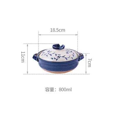 Casserole en céramique de Style japonais, petite casserole noire en argile, ustensiles de cuisine pour la maison, fournitures de cuisine, casserole à soupe, 1 pièces