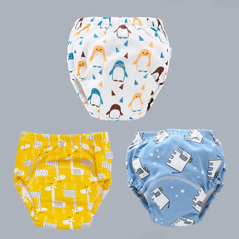 Couches réutilisables pour bébé, culottes, pantalons d'entraînement en pot pour enfants, couches en tissu écologique, toilettes lavables, couches en coton pour tout-petits