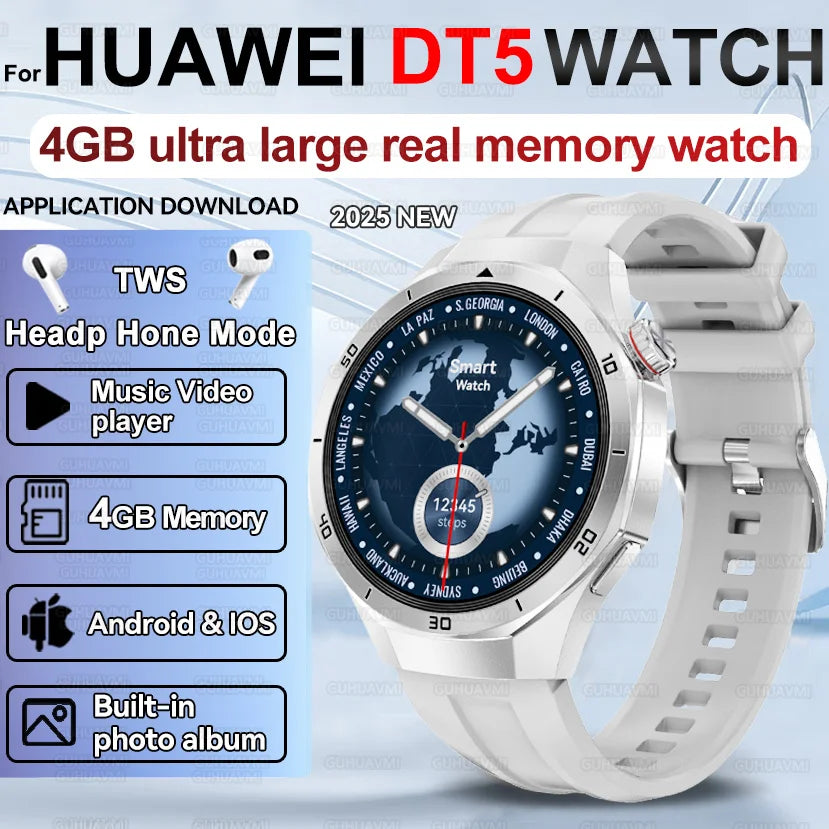 Pour HUAWEI IOS GPS montre intelligente hommes 4GB mémoire MP3/MP4 lecteur Bluetooth appel IP68 étanche Google cartes montres de sport de plein air