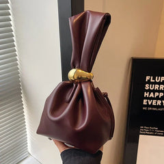 Pochette personnalisée en cuir souple pour femmes, Mini pochette seau plissée de luxe de styliste, sacs de soirée de fête à fermeture éclair latérale de tempérament