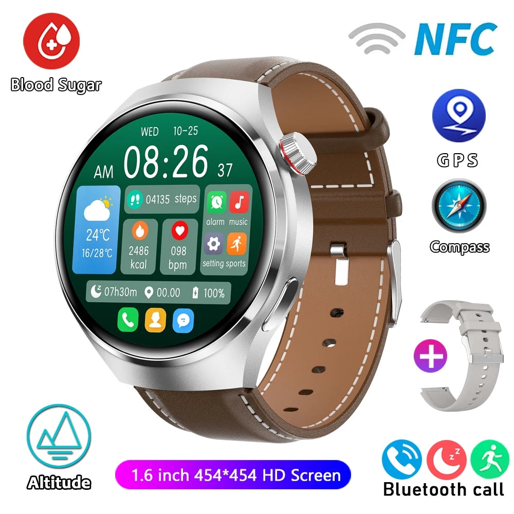 Pour HUAWEI montre Pro GPS NFC montre intelligente hommes 360*360 AMOLED écran fréquence cardiaque Bluetooth appel IP68 étanche homme Smartwatch 2024