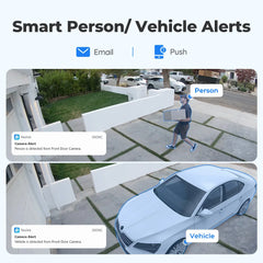 Reolink-Caméra Extérieure 8AJ4 K PoE Détection Humaine/Voiture Infrarouge Vision Nocturne Bullet Smart Home Caméra de permission IP RLC-810A