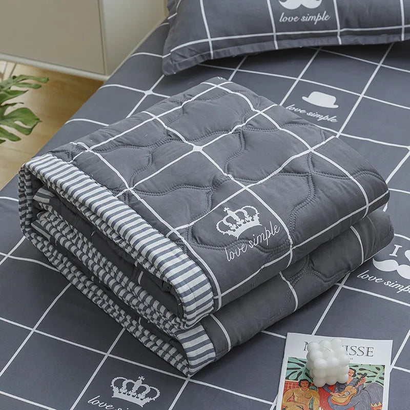 Couette d'été matelassée imprimée marguerite, taie d'oreiller ou couettes simples, douce et respirante, simple, Double, lavable, mince