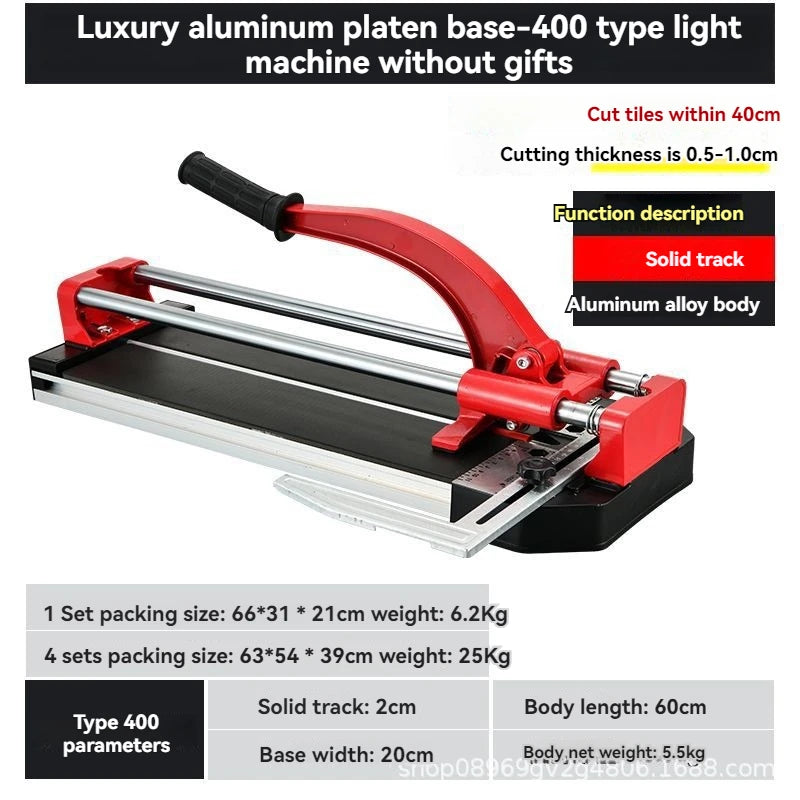 Machine Manuelle de Découpe de Carreaux, Poussoir de Carreaux Muraux, Alliage d'Aluminium, Double Piste, Infrarouge, Céramique B