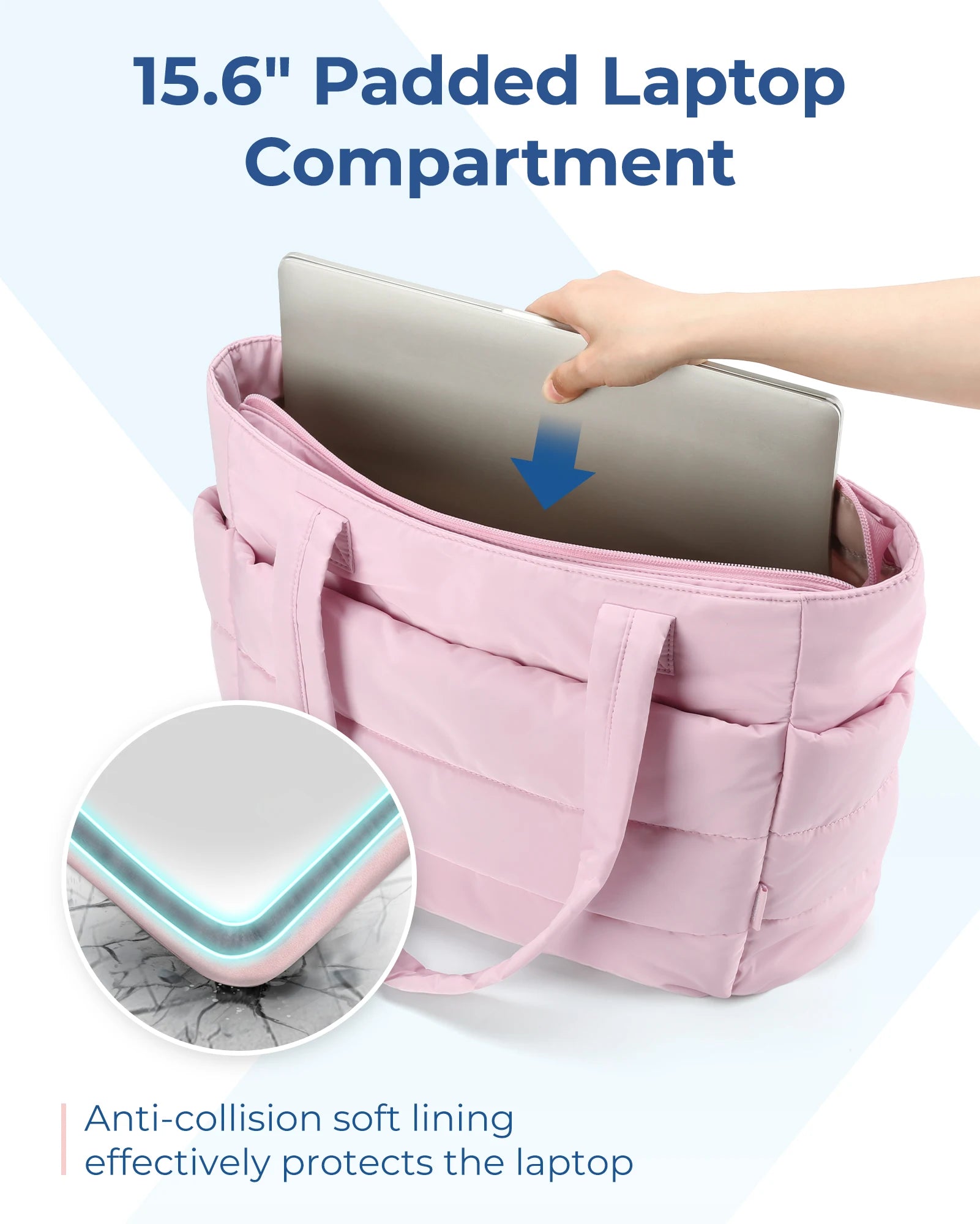 BAGSMART sac femme couleur unie sac fourre-tout trajet collège rembourré sac à bandoulière loisirs Simple femme sacs à main pour voyage